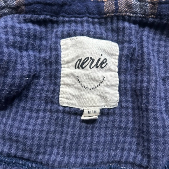 Aerie Blue and Tan Plaid Set pajamas - Picture 2 of 4